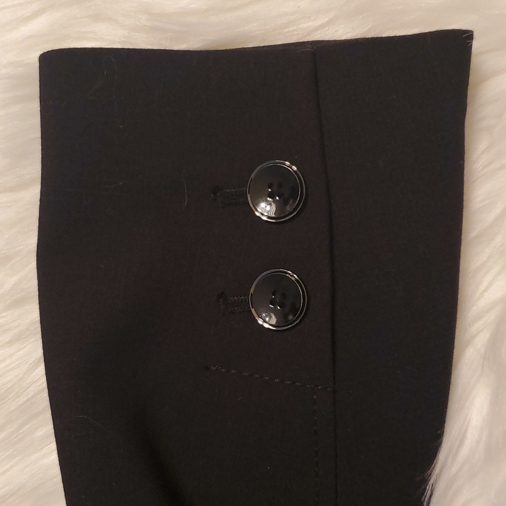 White House Black Market LS Double Breasted Button Cropped Blazer Black Size 10 - Picture 5 of 8